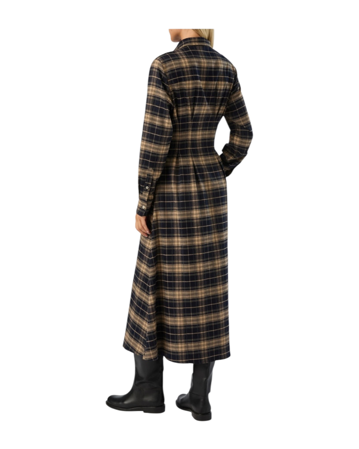 Chemisier lungo in flanella Tartan LSY0001 04103M MC2 SAINT BARTH 