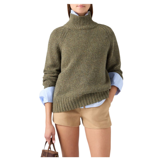 Maglione a collo alto in lana Donegal Military MEH004 00034M MC2 SAINT BARTH 