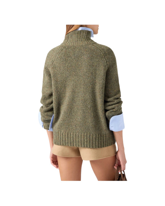 Maglione a collo alto in lana Donegal Military MEH004 00034M MC2 SAINT BARTH 