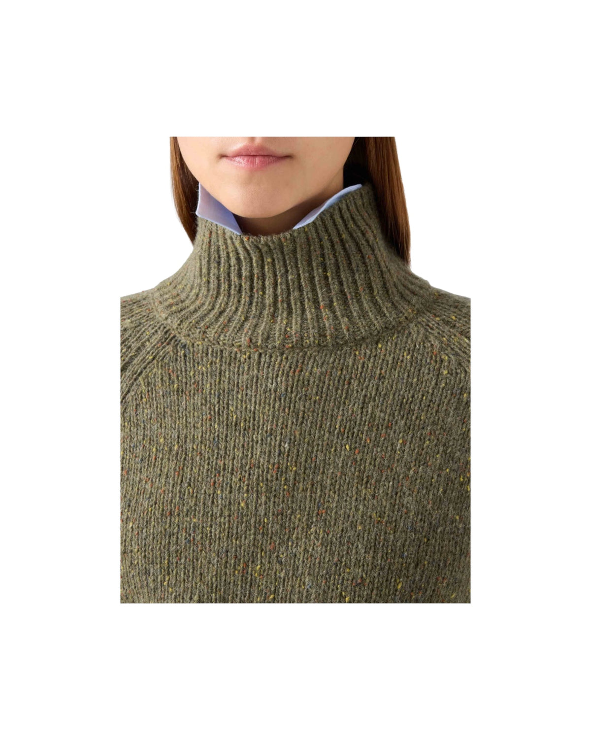 Maglione a collo alto in lana Donegal Military MEH004 00034M MC2 SAINT BARTH 