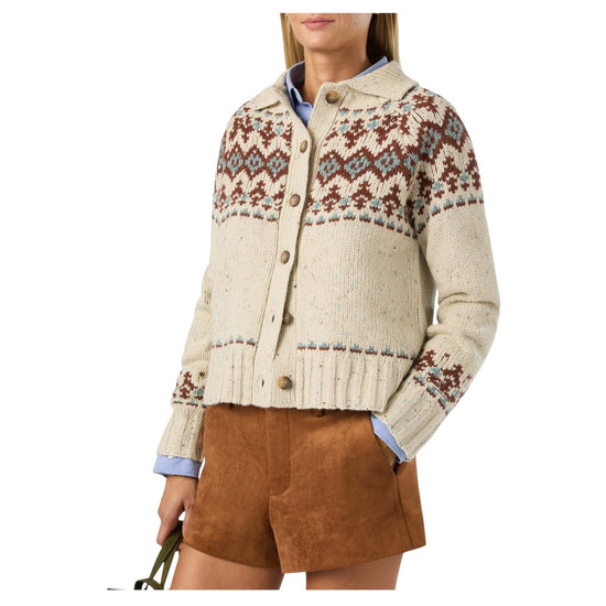 Cardigan Donegal Fantasia beige PPT0001 00036M MC2 SAINT BARTH 
