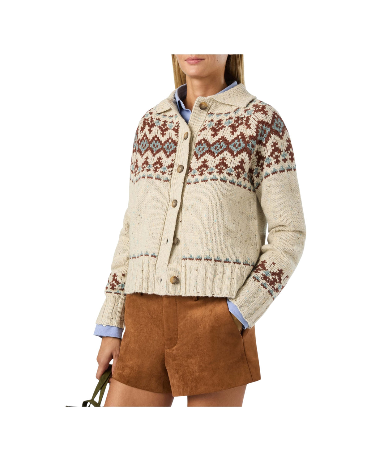 Cardigan Donegal Fantasia beige PPT0001 00036M MC2 SAINT BARTH 