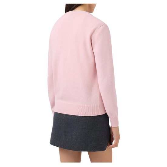 Maglione misto cashmere Rosa con jaquard lurex QUE0010 00670M MC2 SAINT BARTH 