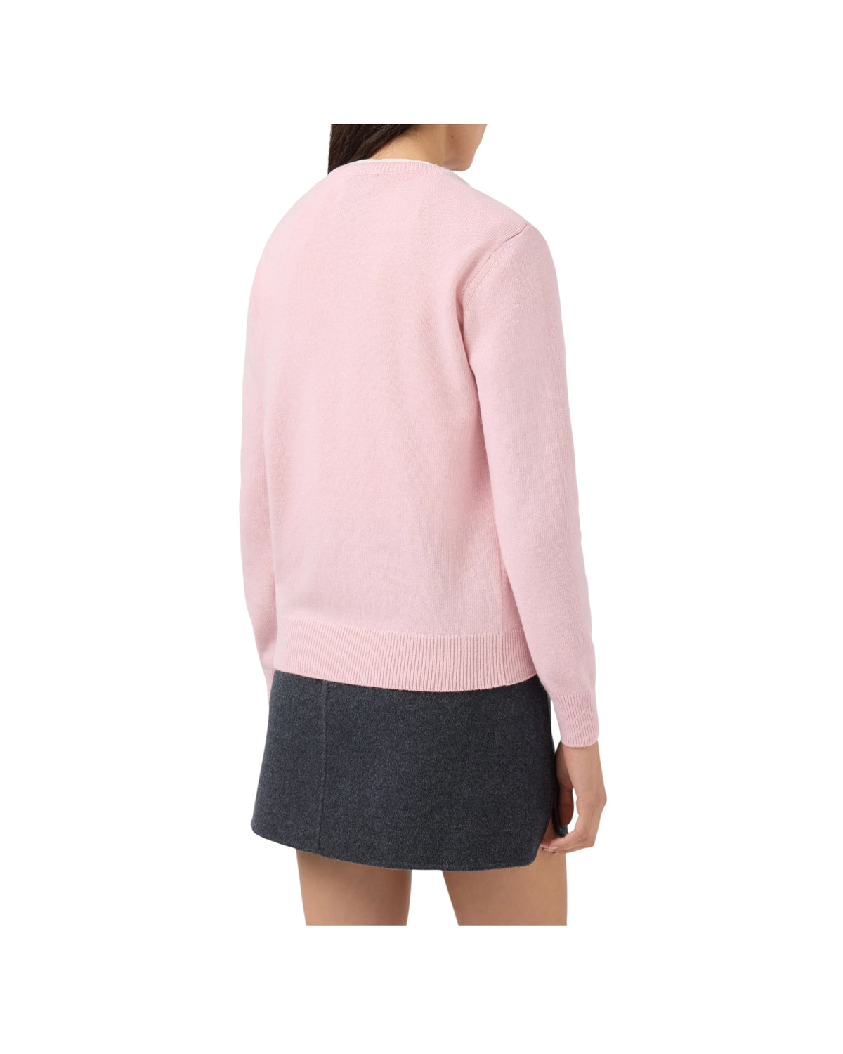 Maglione misto cashmere Rosa con jaquard lurex QUE0010 00670M MC2 SAINT BARTH 