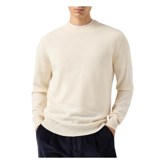 Maglione in Lambswool Off white REGE011 00023M MC2 SAINT BARTH 