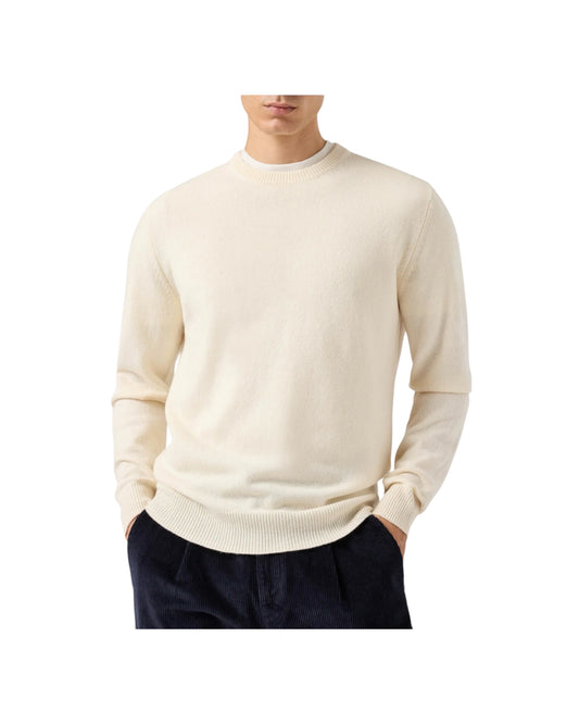 Maglione in Lambswool Off white REGE011 00023M MC2 SAINT BARTH 