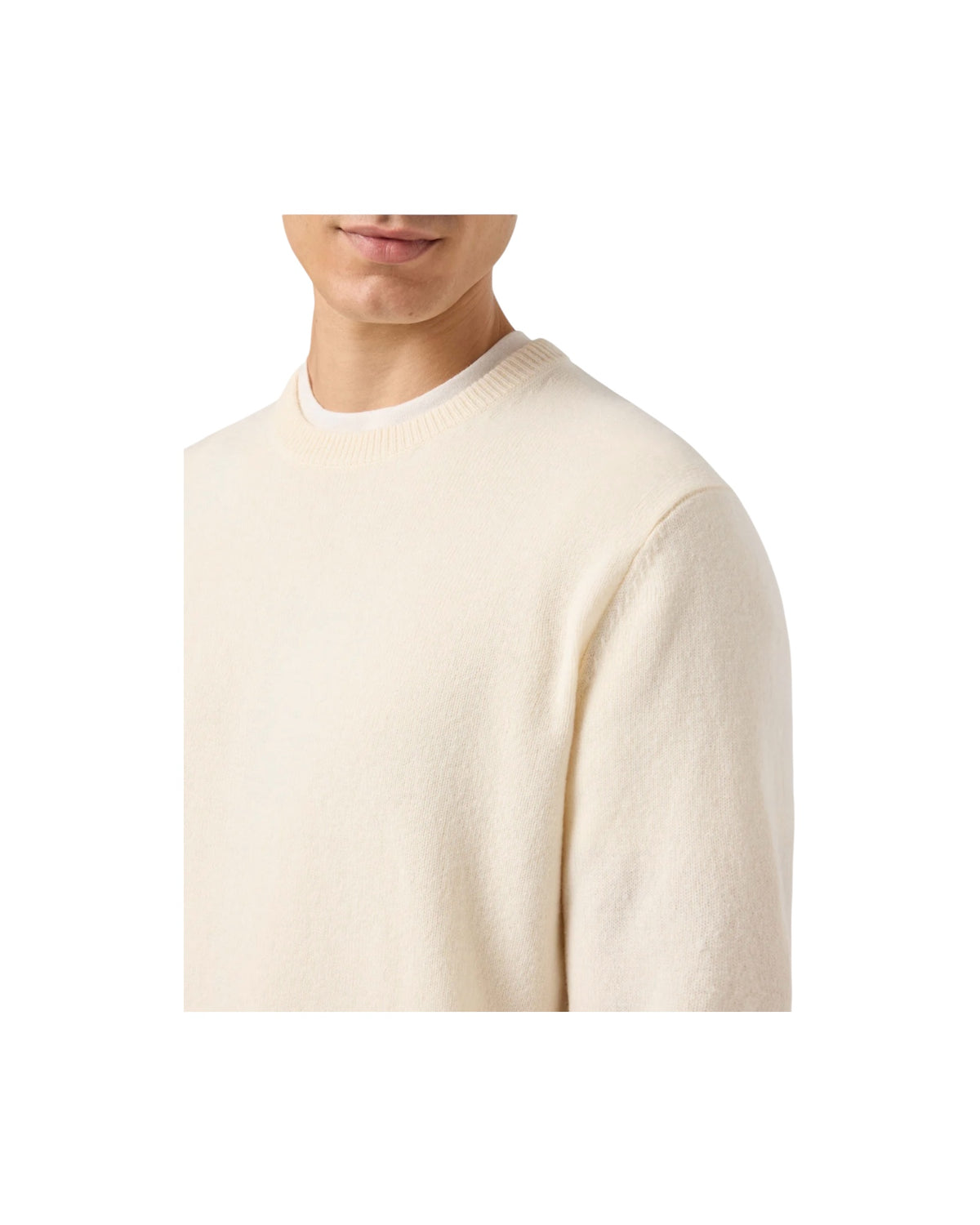 Maglione in Lambswool Off white REGE011 00023M MC2 SAINT BARTH 