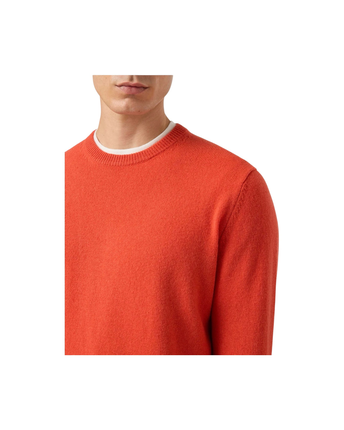 Maglione in Lambswool Orange REGE011 00035M MC2 SAINT BARTH 