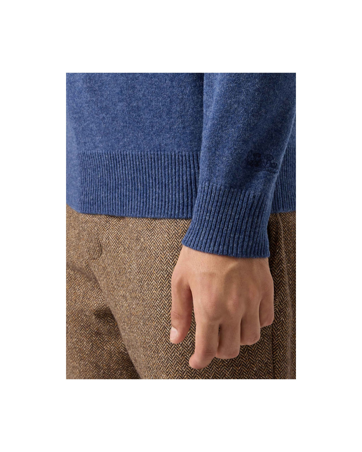 Maglione in lambswool Denim REGE011 00025M MC2 SAINT BARTH 