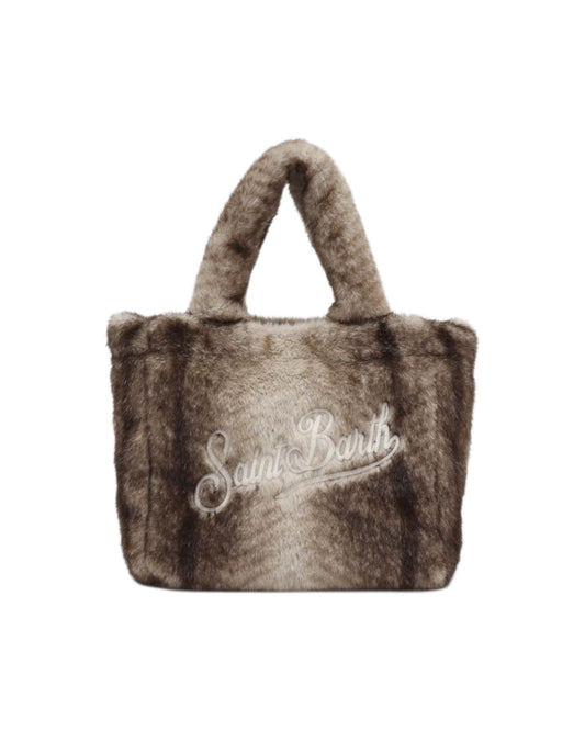 Borsa Vanity effetto pelliccia Beige/Marrone VANI033 00220M MC2 SAINT BARTH 