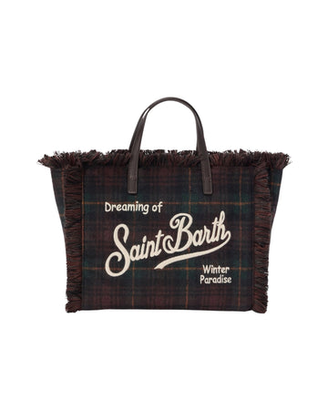 Borsa Vanity in lana Tartan VANI048 00468M MC2 SAINT BARTH 