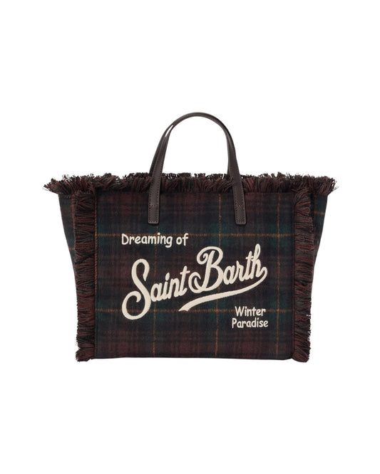 Borsa Vanity in lana Tartan VANI048 00468M MC2 SAINT BARTH 