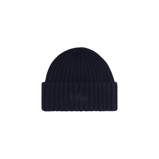 Cappello in lana merino Night blue WENG027 00044M MC2 SAINT BARTH 