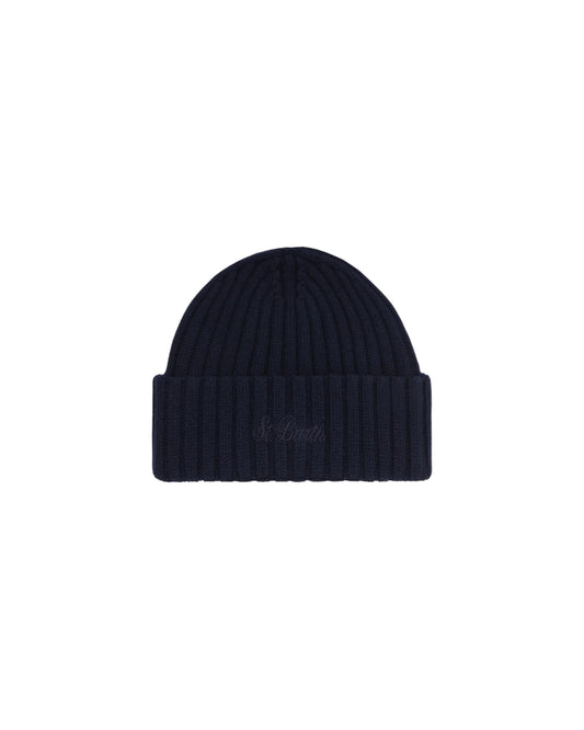 Cappello in lana merino Night blue WENG027 00044M MC2 SAINT BARTH 