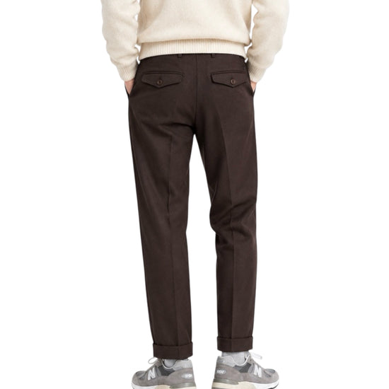Pantalone in flanella Dark brown 045 REGENT FLANELLA DARK BROWN MODFITTERS 
