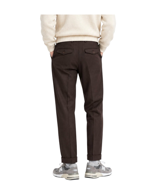 Pantalone in flanella Dark brown 045 REGENT FLANELLA DARK BROWN MODFITTERS 