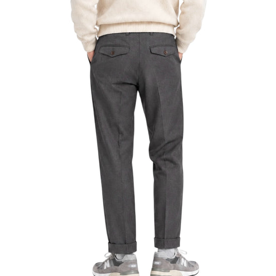 Pantalone in flanella Dark grey 045 REGENT FLANELLA DARK GREY MODFITTERS 
