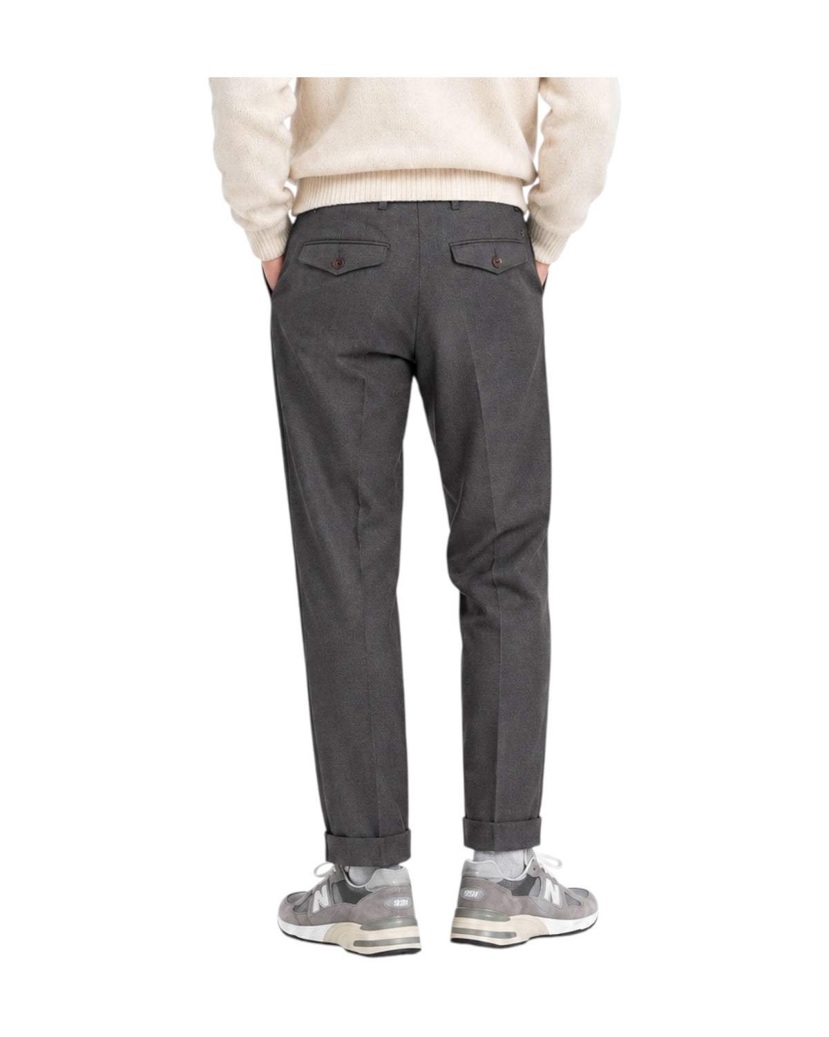 Pantalone in flanella Dark grey 045 REGENT FLANELLA DARK GREY MODFITTERS 