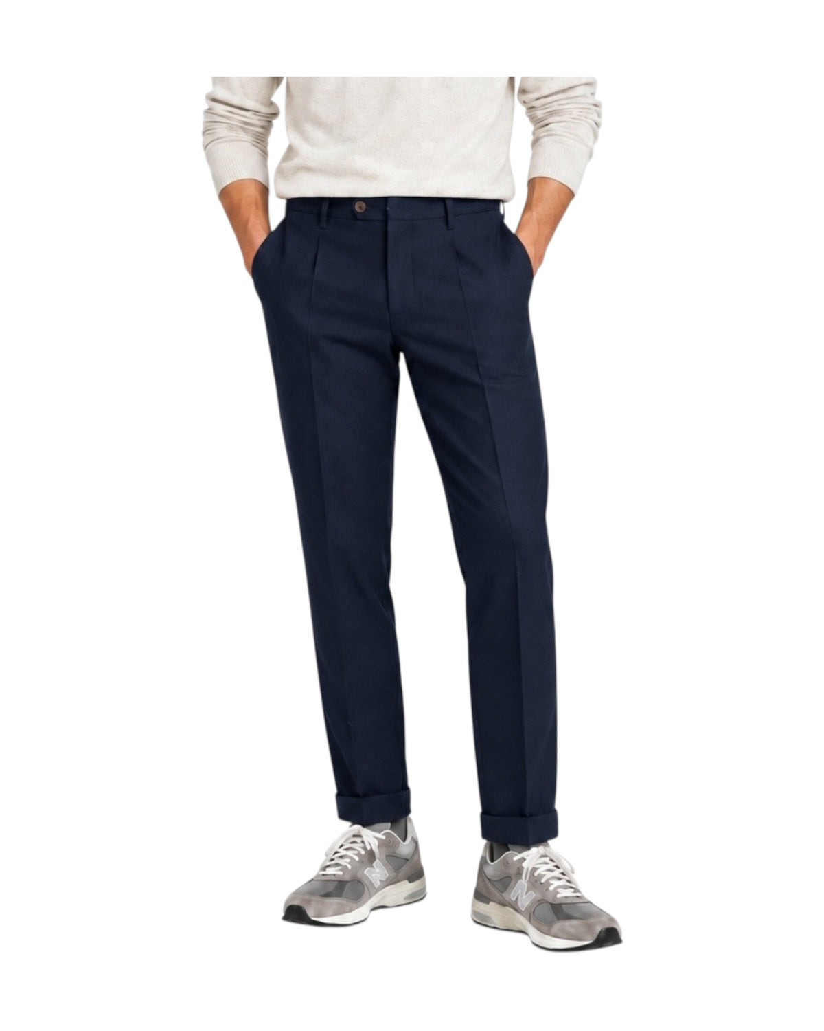 Pantalone in flanella Dark navy 045 REGENT FLANELLA DARK NAVY MODFITTERS 