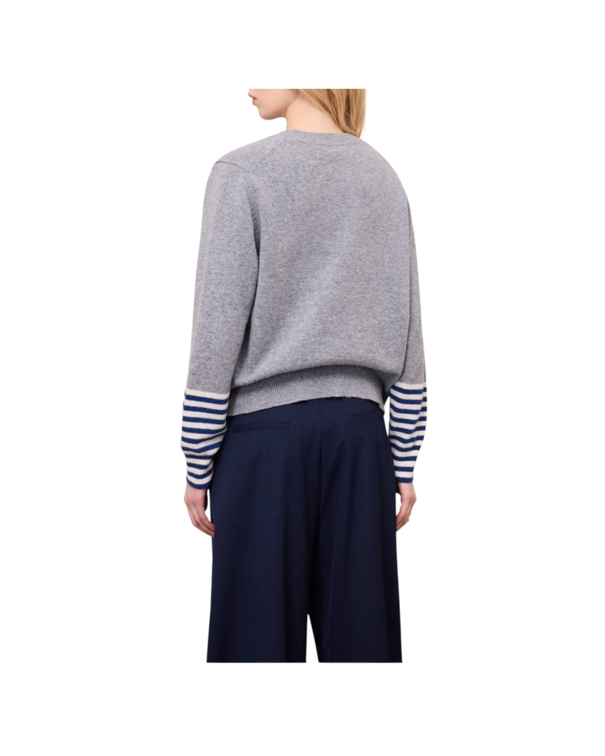 Maglia girocollo in lana Grigio BBG DK9330 UNICA OTTOD'AME 