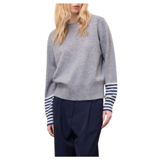 Maglia girocollo in lana Grigio BBG DK9330 UNICA OTTOD'AME 
