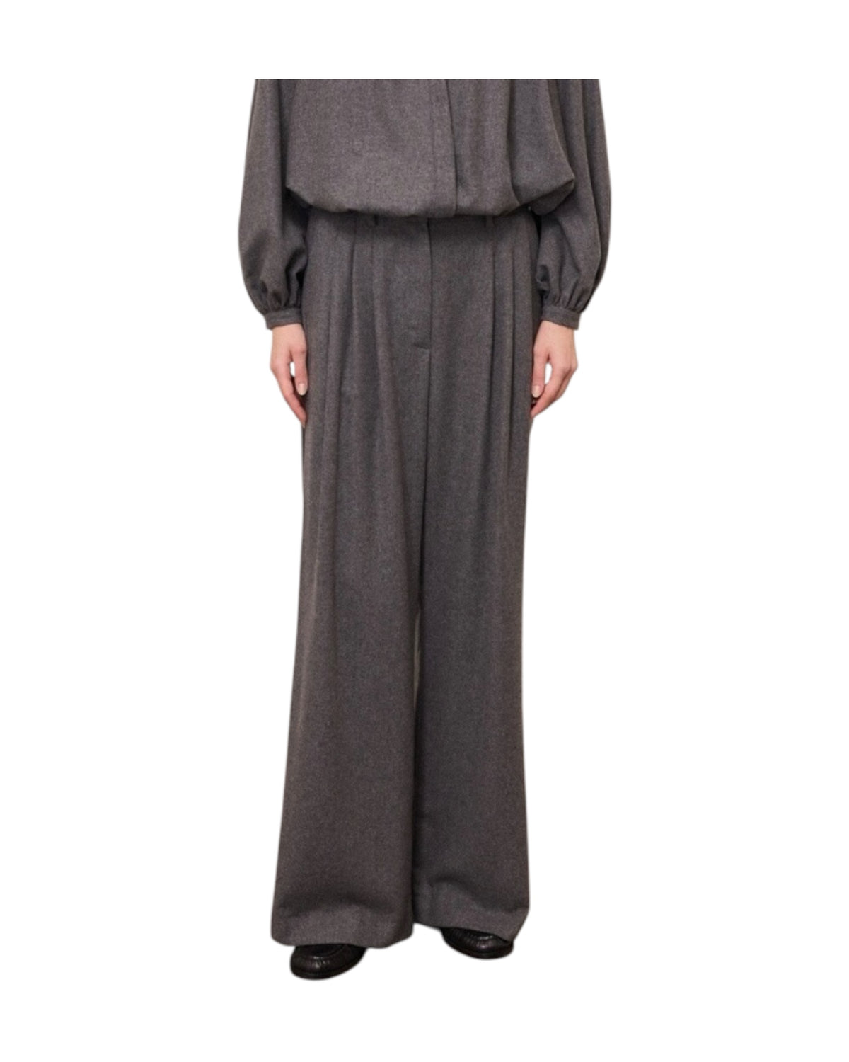 Pantalone Palazzo con pinces Lavagna BDY DP0133 LAVAGNA OTTOD'AME 