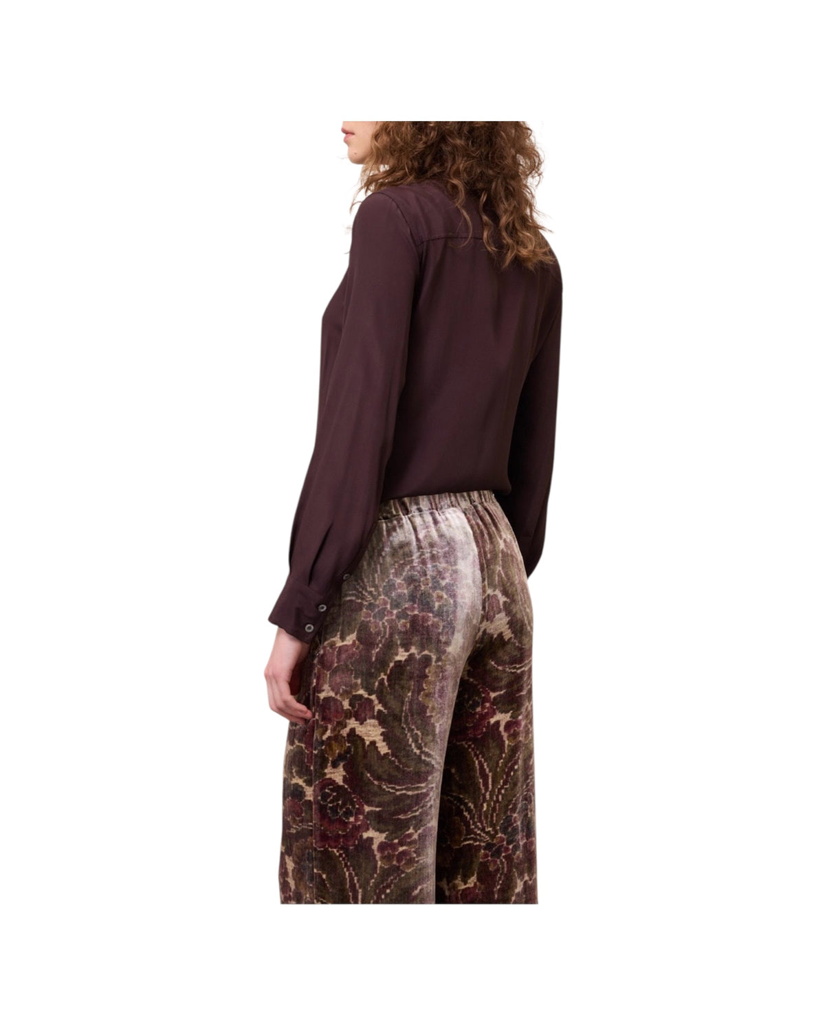 Camicia in misto seta Aubergine BNT DC5321 AUBERGINE OTTOD'AME 