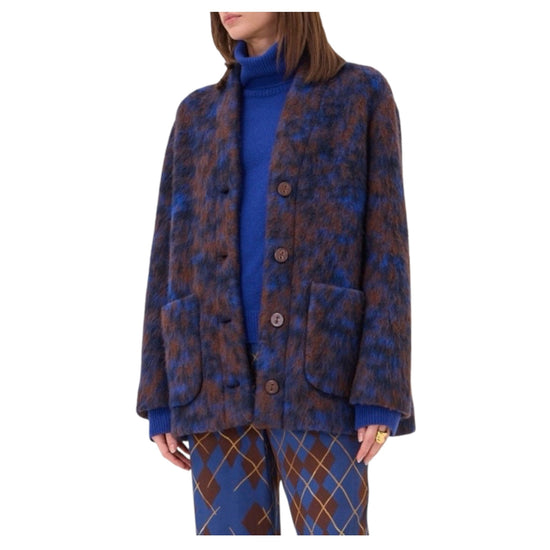 Cappotto corto Blu/marrone BRC DJ0108 UNICA OTTOD'AME 