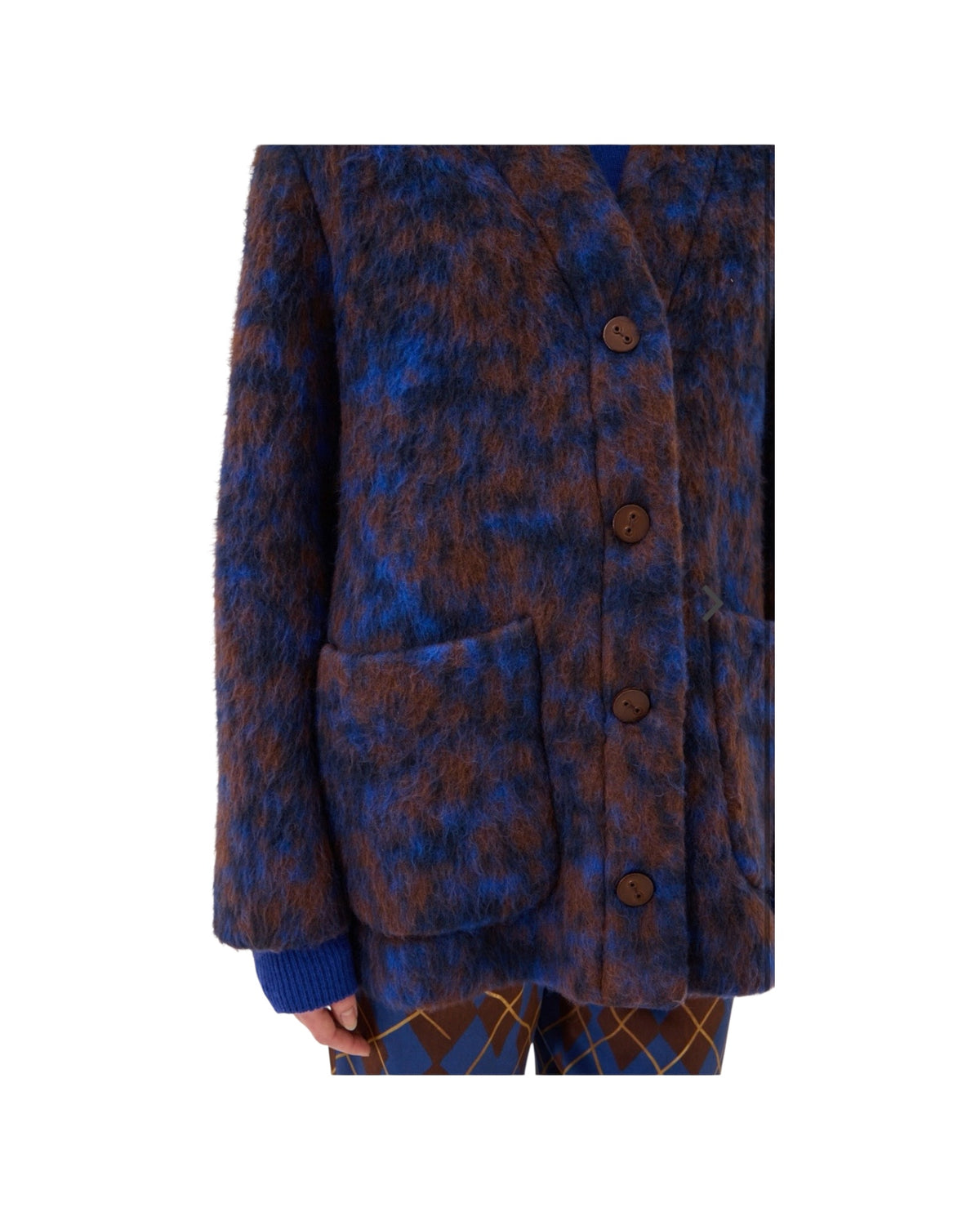 Cappotto corto Blu/marrone BRC DJ0108 UNICA OTTOD'AME 