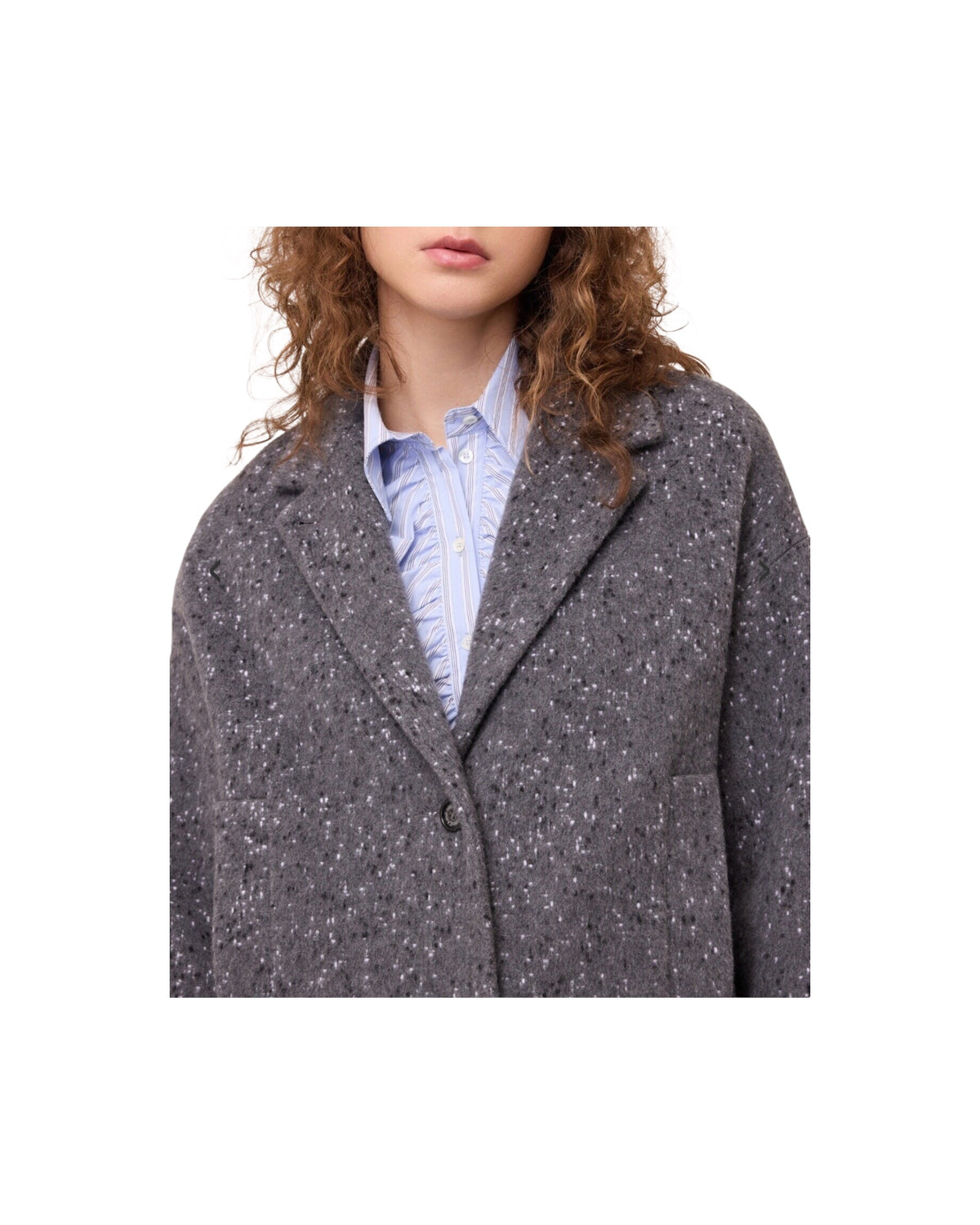 Cappotto monopetto Grigio melange FMR DJ0103 UNICA OTTOD'AME 