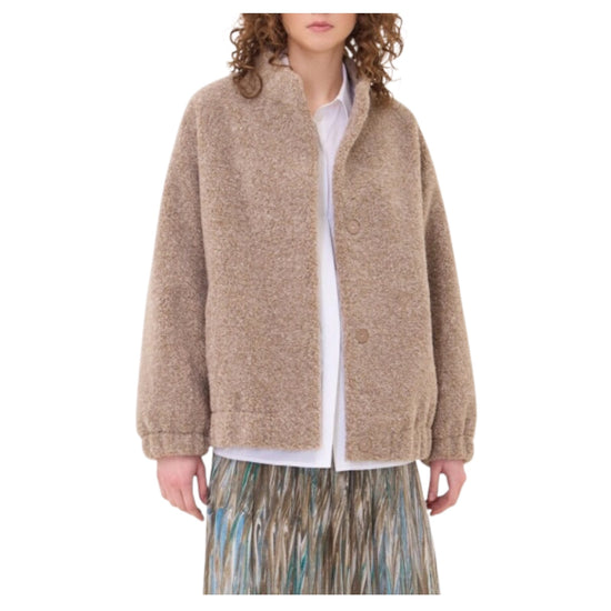 Bomber Teddy Beige GSS DJ0088 UNICA OTTOD'AME 