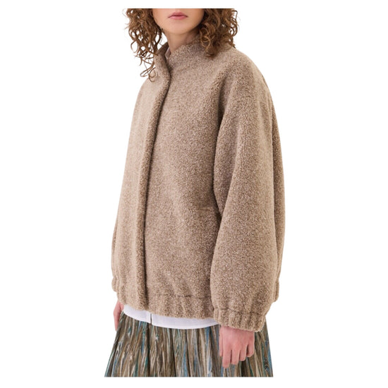 Bomber Teddy Beige GSS DJ0088 UNICA OTTOD'AME 