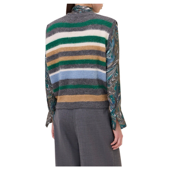 Gilet a righe Multicolor MAG DK9355 UNICA OTTOD'AME 