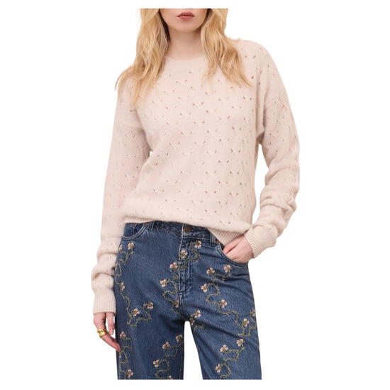 Maglia in mohair traforata Latte WOO DK9324 LATTE OTTOD'AME 