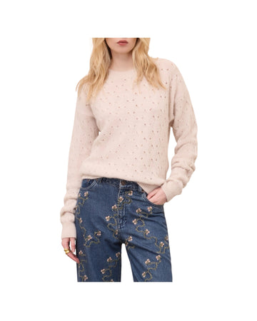 Maglia in mohair traforata Latte WOO DK9324 LATTE OTTOD'AME 