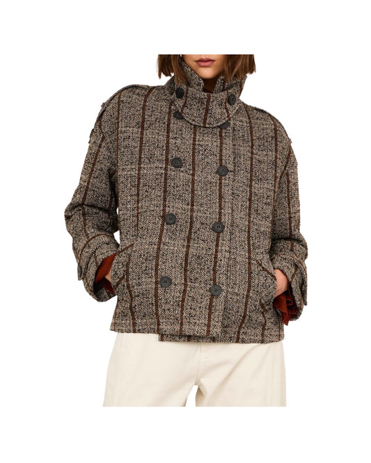 Cappotto corto Doppiopetto A03N0068 NERO PHILIA LOFT 