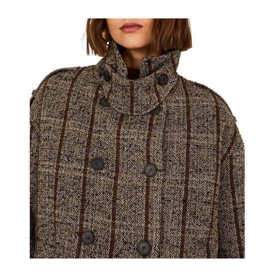 Cappotto corto Doppiopetto A03N0068 NERO PHILIA LOFT 