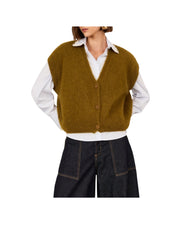 Gilet in mohair Olio