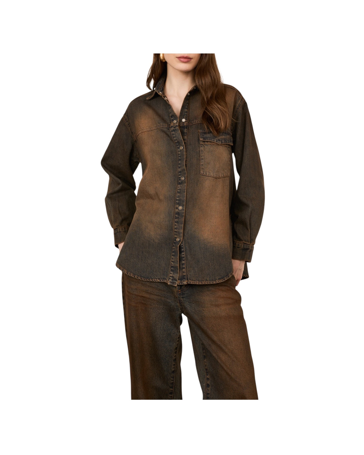Overshirt in denim Ruggine D03E0266 RUGGINE PHILIA LOFT 