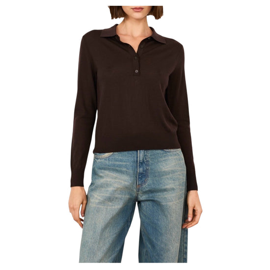 Polo in lana merino Cioccolato F03O0089 CIOCCOLATO PHILIA LOFT 