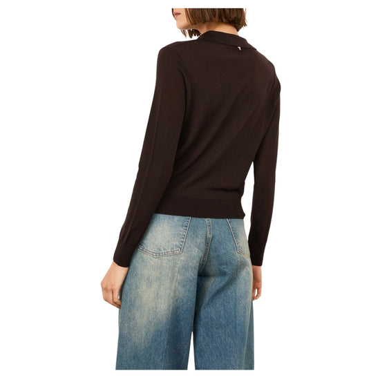 Polo in lana merino Cioccolato F03O0089 CIOCCOLATO PHILIA LOFT 