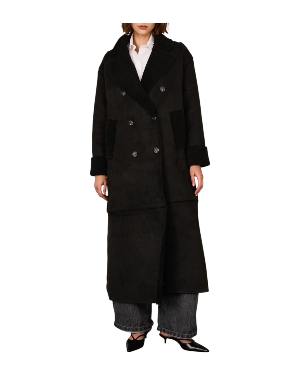 Montone lungo Nero M03N0067 NERO PHILIA LOFT 