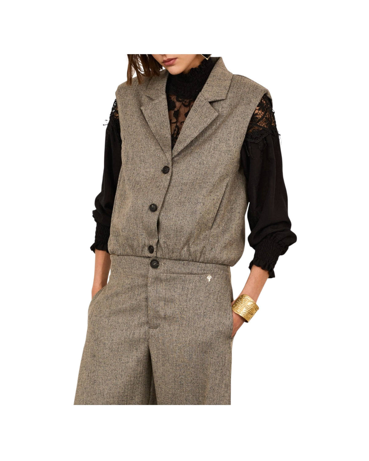 Gilet sale e pepe P03P0126 GRIGIO PHILIA LOFT 