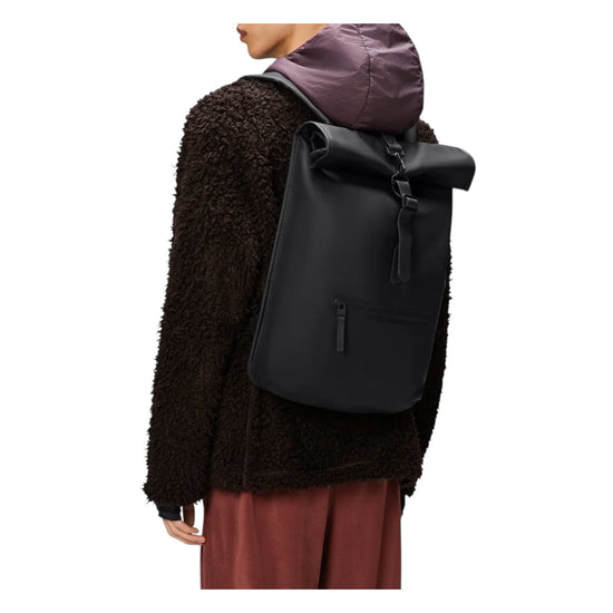 Zaino Rolltop Black ROLLTOP RUCKSACK W3 BLACK RAINS 