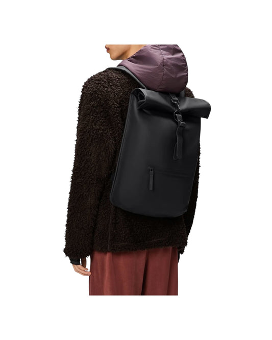 Zaino Rolltop Black ROLLTOP RUCKSACK W3 BLACK RAINS 