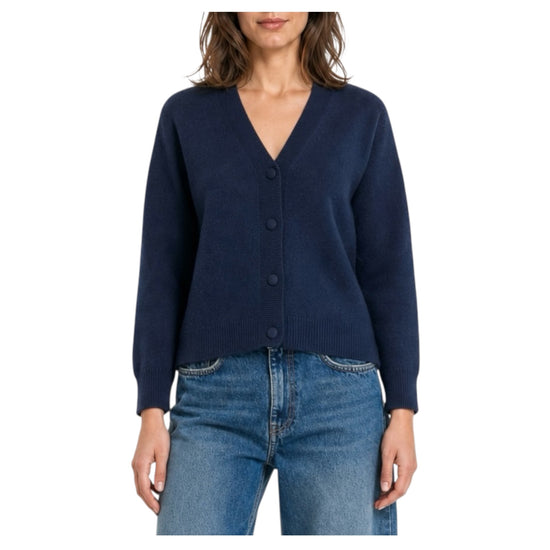 Cardigan in cashmere Blu 85881 BLU RETOIS 