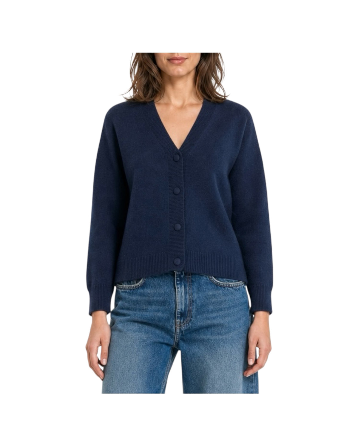 Cardigan in cashmere Blu 85881 BLU RETOIS 