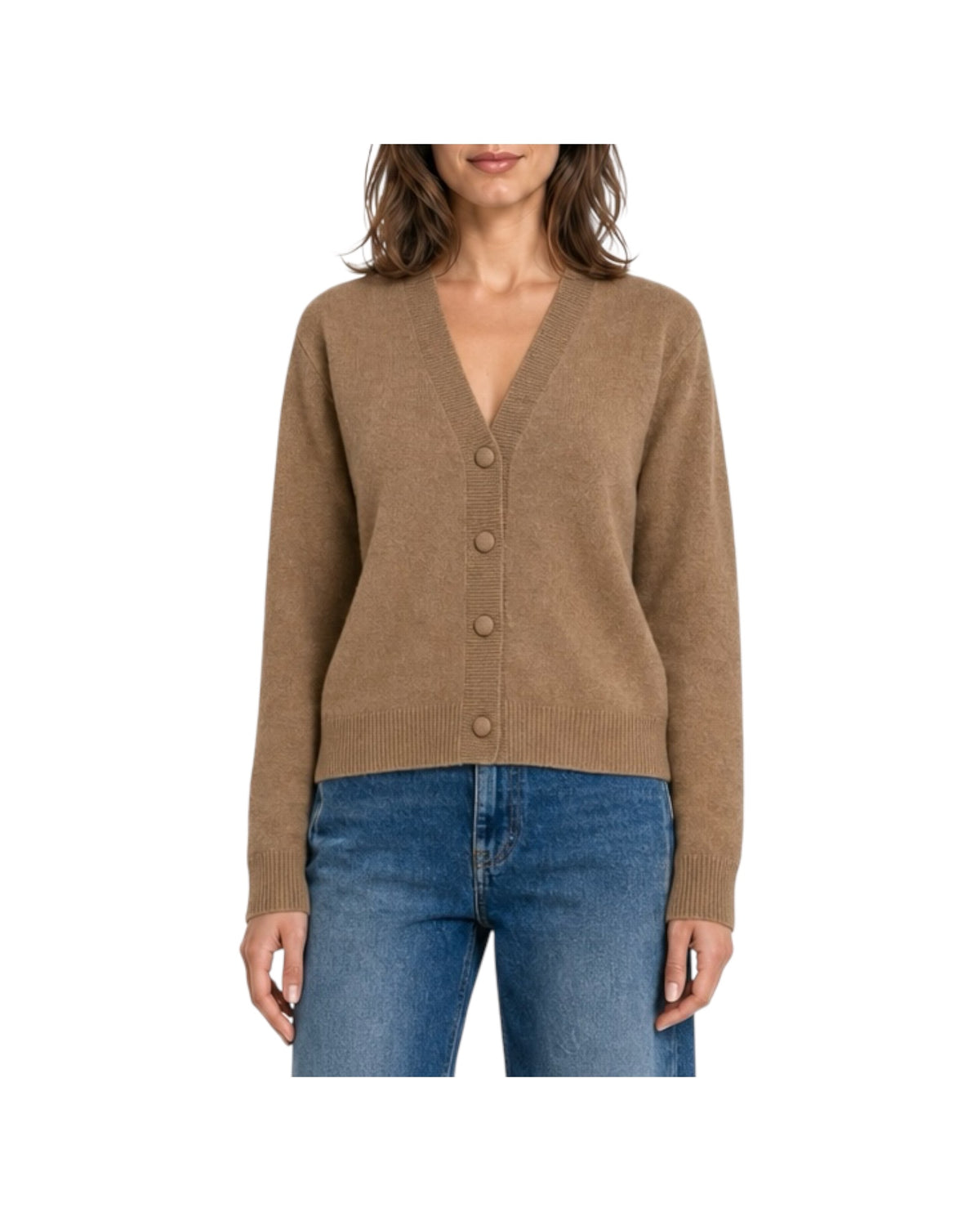 Cardigan in cashmere Cammello 85881 CAMMELLO RETOIS 