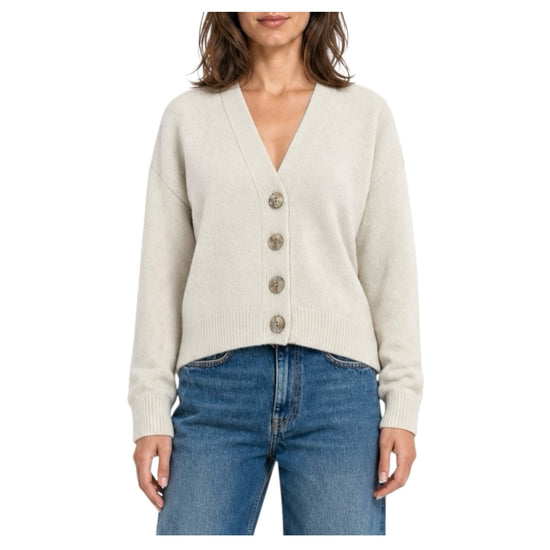 Cardigan in lana e cashmere Crema 86856 LATTE RETOIS 