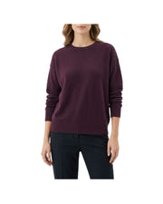 Maglia scatoletta in cashmere Vino